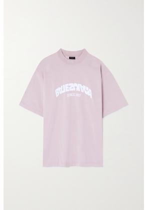 Balenciaga - Printed Cotton-jersey T-shirt - Pink - XS,S,M,L