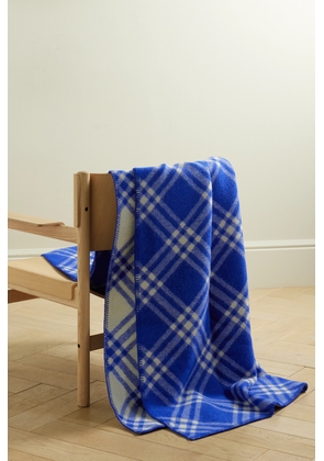 Burberry - Checked Wool Blanket - Blue - One size