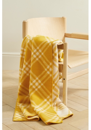 Burberry - Checked Wool Blanket - Yellow - One size
