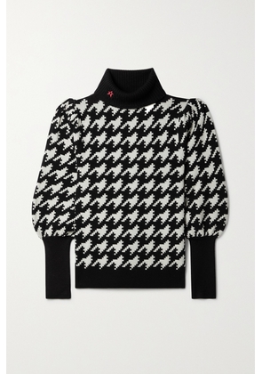 Perfect Moment - Claudia Intarsia-knit Merino Wool Turtleneck Sweater - Black - x small,small,medium,large