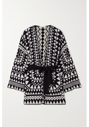 Eres - Tribu Constellation Jacquard-knit Wool And Cashmere-blend Cardigan - Black - small,medium