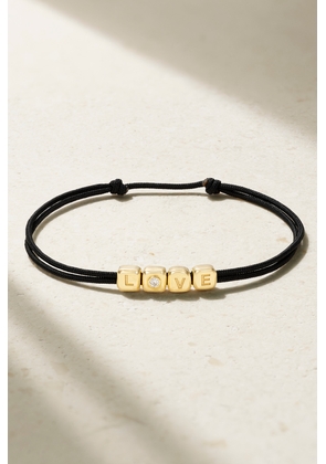 Kimaï - The Love Cube 14-karat Recycled Gold, Cord And Laboratory-grown Diamond Bracelet - One size