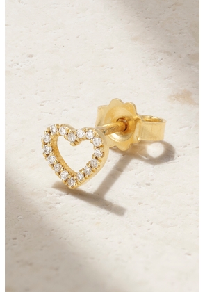 Kimaï - Full Heart 18-karat Recycled Gold Laboratory-grown Diamond Single Earring - One size