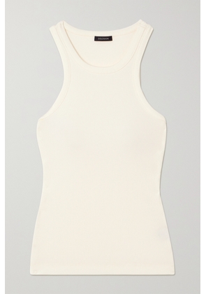 GOLDSIGN - The Laurel Ribbed Stretch-jersey Tank - Ivory - x small,small,medium,large,x large