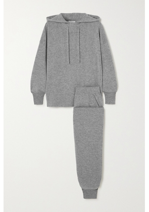 Allude - Cashmere Hoodie And Track Pants Set - Gray - x small,small,medium,large
