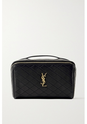 SAINT LAURENT - Gaby Quilted Leather Cosmetics Case - Black - One size