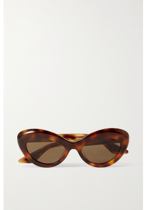 Oliver Peoples - + Khaite 1968c Oval-frame Tortoiseshell Acetate And Gold-tone Sunglasses - Brown - One size