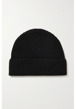 Johnstons of Elgin - Ribbed Cashmere Beanie - Black - One size