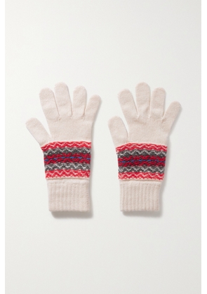 Johnstons of Elgin - Fair Isle Cashmere Gloves - Cream - One size