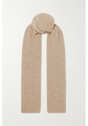 Johnstons of Elgin - Ribbed Cashmere Scarf - Neutrals - One size