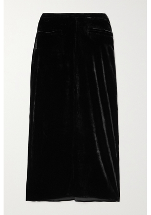 Le Kasha - Castello Velvet Midi Skirt - Black - x small,small,medium,large