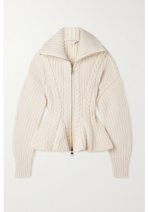 Alexander McQueen - Cable-knit Wool-blend Cardigan - Ivory - S,M,L