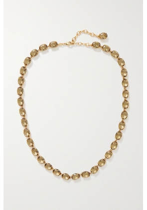 Roxanne Assoulin - The Royals Gold-tone Crystal Necklace - Brown - One size
