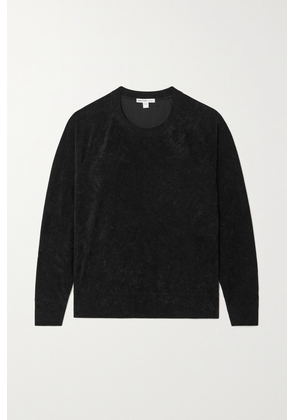 James Perse - Crushed-velvet Sweatshirt - Black - 0,1,2,3,4