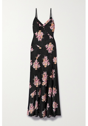 LoveShackFancy - Azalea Floral-print Satin-jacquard Maxi Dress - Multi - xx small,x small,small,medium,large,x large
