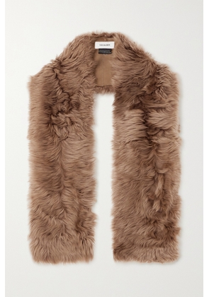 Yves Salomon - Shearling And Leather Scarf - Neutrals - One size