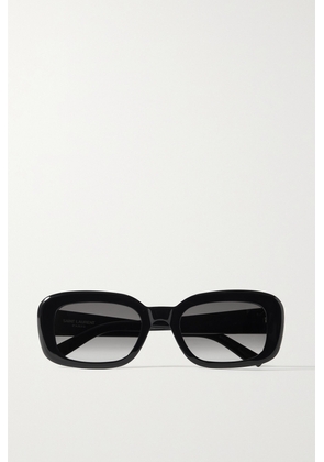 SAINT LAURENT Eyewear - Rectangular-frame Recycled Acetate Sunglasses - Black - One size