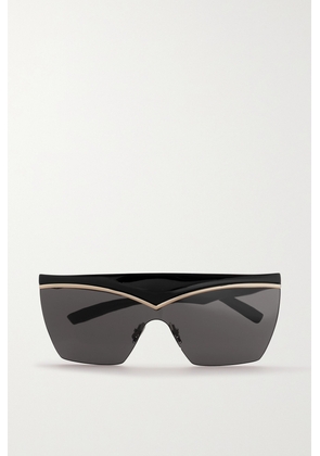 SAINT LAURENT Eyewear - D-frame Gold-tone And Acetate Sunglasses - Black - One size