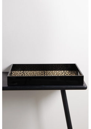 Dolce & Gabbana - Leopard-print Wood Tray - Black - One size