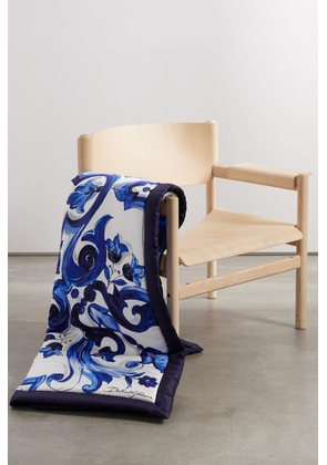 Dolce & Gabbana - Padded Printed Silk-twill Blanket - Blue - One size