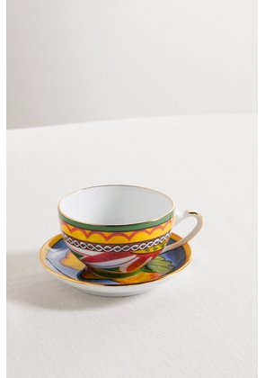 Dolce & Gabbana - Printed Porcelain Tea Cup And Saucer Set - Multi - One size