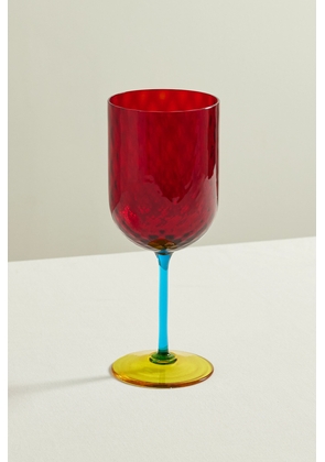 Dolce & Gabbana - Color-block Murano Red Wine Glass - One size