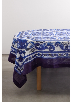Dolce & Gabbana - Printed Linen Tablecloth - Blue - One size