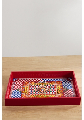 Dolce & Gabbana - Printed Wood Tray - Red - One size