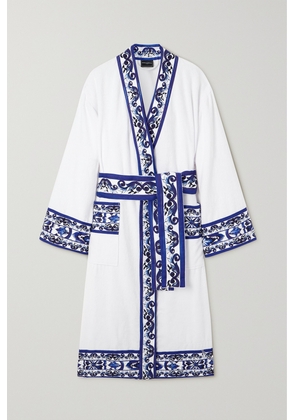 Dolce & Gabbana - Printed Cotton-terry Robe - White - x small,small,medium,large,x large