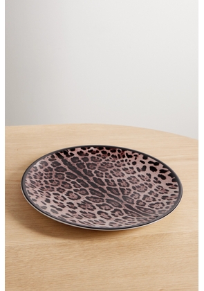 Dolce & Gabbana - Leopard-print Porcelain Charger Plate - Brown - One size