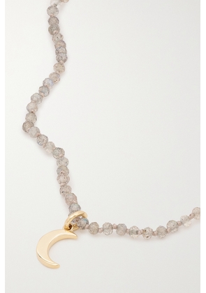 Andrea Fohrman - Crescent Moon 14-karat Gold Labradorite Necklace - One size