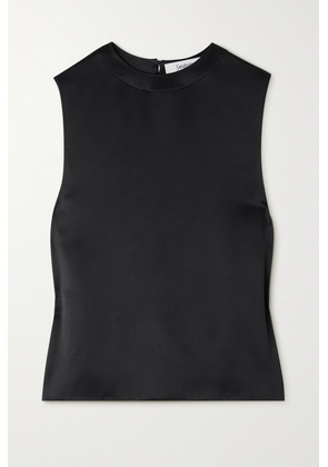 Saint Laurent Crossneck Bodysuit Top in Noir, Black. Size M (also in L, S,  XL, XS).