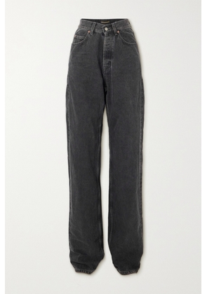 SAINT LAURENT - High-rise Straight-leg Jeans - Black - 24,25,26,27,28,29,30,31,32