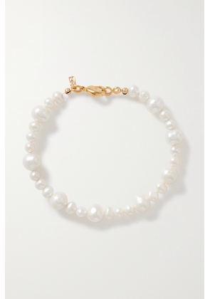 Martha Calvo - Lottie Gold-tone Pearl Bracelet - White - One size