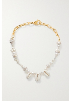 Martha Calvo - Isla Gold-plated Pearl Necklace - White - One size