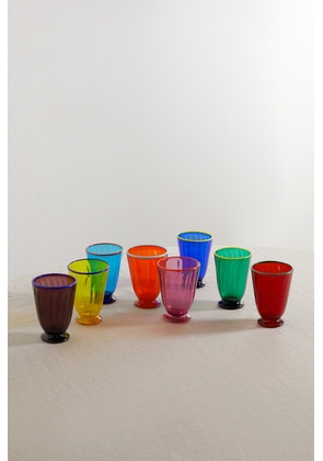 La DoubleJ - Rainbow Set Of Eight Glasses - Orange - One size