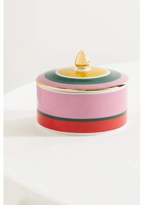 La DoubleJ - Gold-plated Porcelain Jar - Pink - One size