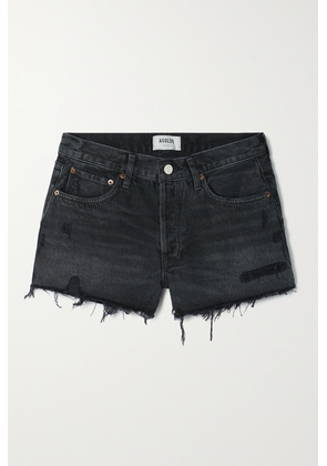 AGOLDE - Parker Vintage Cutoff Organic Denim Shorts - Black - 24,25,26,27,28,29,30,31,32