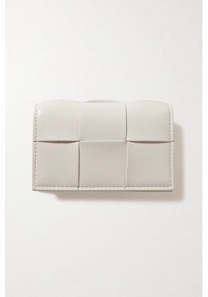 Bottega Veneta - Cassette Intrecciato Leather Cardholder - White - One size