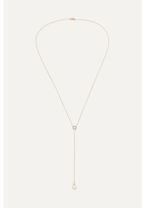 Mateo - 14-karat Gold, Diamond And Pearl Necklace - One size