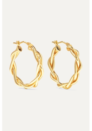 Loren Stewart - + Net Sustain 14-karat Gold Hoop Earrings - One size
