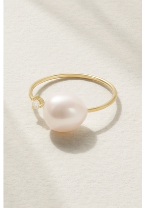 Mizuki - 14-karat Gold, Pearl And Diamond Ring - 4,5,6,7