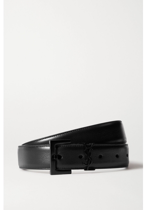 SAINT LAURENT - Embellished Leather Belt - Black - 70,75,80,85,90,95