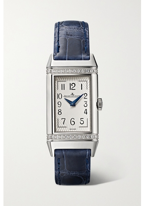 Jaeger-LeCoultre - Reverso One Duetto 40mm X 20mm Stainless Steel, Diamond And Alligator Watch - Silver - One size
