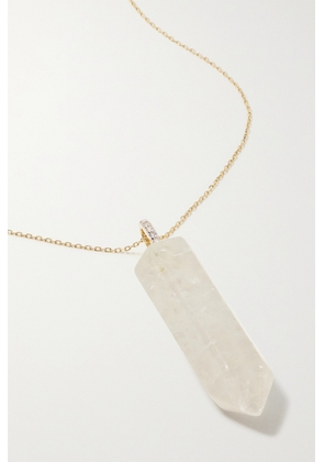 Mateo - 14-karat Gold, Quartz And Diamond Necklace - One size