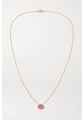 Almasika - Cauri Arc En Ciel 18-karat Rose Gold Sapphire Necklace - One size