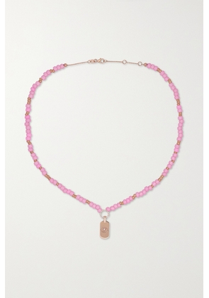Diane Kordas - Id 14-karat Rose Gold, Bead And Diamond Necklace - One size