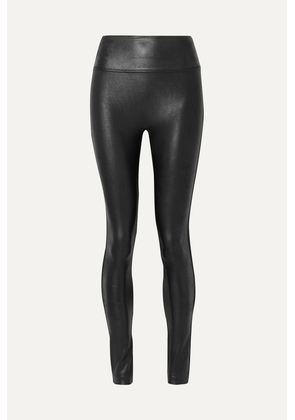 Spanx - Faux Stretch-leather Leggings - Black - x small,small,medium,large,x large