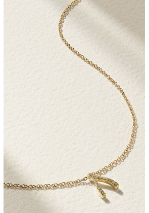 Jennifer Meyer - Wishbone 18-karat Gold Diamond Necklace - One size