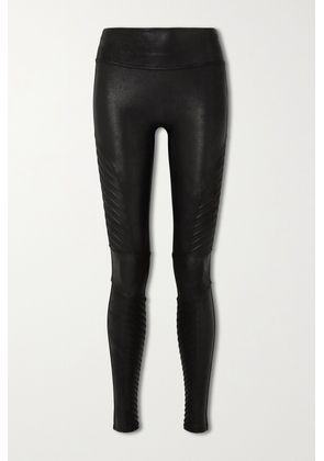 Spanx Faux Patent Leather Leggings 20301R Black Women's Size X